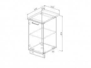 Н 40 Модуль нижний Без Столешницы МН 40 в Бакале - bakal.mebel74.com | фото