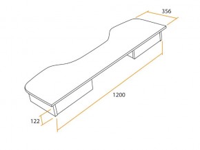 Надстройка StrikeTop 120 NEO черный/синяя кромка в Бакале - bakal.mebel74.com | фото 2