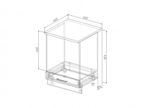 НД 60 Модуль нижний Без Столешницы Духовка МД 60 в Бакале - bakal.mebel74.com | фото