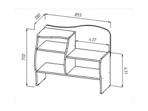 Обувница Волна венге/анкор светлый в Бакале - bakal.mebel74.com | фото 2