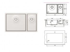 Подстольная мойка Оптима-HM 460/220.400.20.10 в Бакале - bakal.mebel74.com | фото 2