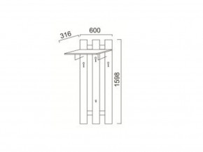 ПР-13 Вешалка в Бакале - bakal.mebel74.com | фото