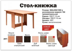 Прямой стол-книжка венге в Бакале - bakal.mebel74.com | фото 2