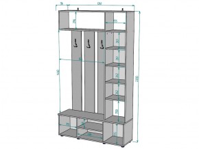 Прихожая с зеркалом V20_M в Бакале - bakal.mebel74.com | фото 3