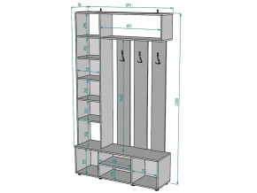 Прихожая с зеркалом V24_M в Бакале - bakal.mebel74.com | фото 3