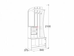 Прихожая Саша 20 венге-млечный дуб в Бакале - bakal.mebel74.com | фото 2