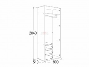 Шкаф 2-х дверный для одежды и белья Омега 16 в Бакале - bakal.mebel74.com | фото 2