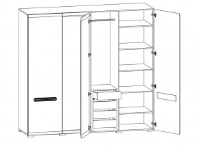 Шкаф 205-SZF2D2L/21/22 Ацтека белый в Бакале - bakal.mebel74.com | фото 2