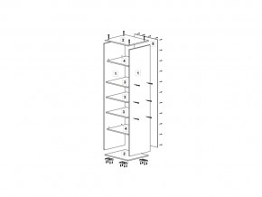 Шкаф 400 для белья (ДБ) ТМК Дуб млечный в Бакале - bakal.mebel74.com | фото 2