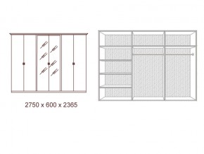 Шкаф 6-и дверный с зеркалами Анита в Бакале - bakal.mebel74.com | фото 2