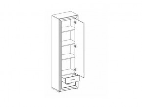 Шкаф B136-REG1D2S Мальта сибирская лиственница в Бакале - bakal.mebel74.com | фото 2