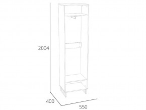 Шкаф для одежды Фолк НМ 014.01 в Бакале - bakal.mebel74.com | фото 2