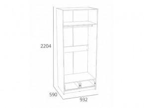 Шкаф для одежды Оттавия НМ 011.80 Антрацит в Бакале - bakal.mebel74.com | фото 2