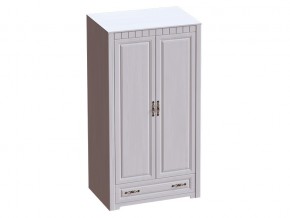 Шкаф двухдверный для спальни Прованс Бодега белая-Патина премиум в Бакале - bakal.mebel74.com | фото