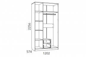 Шкаф комбинированный Фанк НМ 013.08-01 М1 в Бакале - bakal.mebel74.com | фото 3