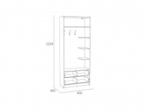 Шкаф комбинированный Оттавия НМ 014.64 Белый Фасадный в Бакале - bakal.mebel74.com | фото 2