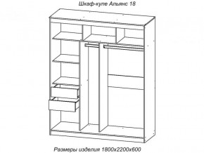 Шкаф-купе Альянс 18 комплект зеркал №4 в Бакале - bakal.mebel74.com | фото 2