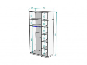 Шкаф Malta light H289 с антресолью HA3 Белый в Бакале - bakal.mebel74.com | фото 2