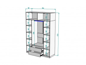 Шкаф Malta light H302 с антресолью HA4 Белый в Бакале - bakal.mebel74.com | фото 2