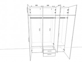 Шкаф распашной 1800А Антрацит в Бакале - bakal.mebel74.com | фото 2