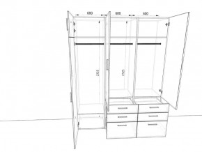 Шкаф распашной 1800К Антрацит в Бакале - bakal.mebel74.com | фото 2