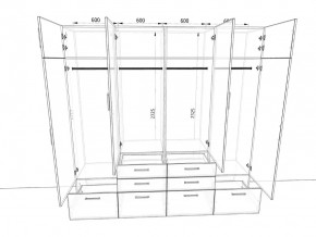 Шкаф распашной 2400А Антрацит в Бакале - bakal.mebel74.com | фото 2