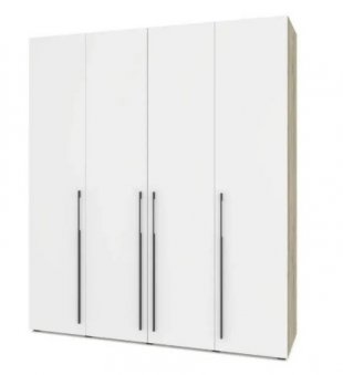 Стоун С41 Шкаф 4-х дв (Серый дуб/Белый) в Бакале - bakal.mebel74.com | фото
