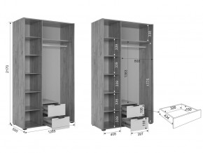 Шкаф трехдверный Адам дуб крафт золотой/белое дерево в Бакале - bakal.mebel74.com | фото 2