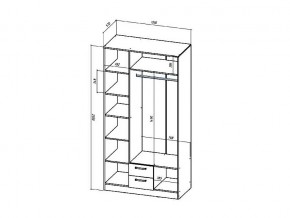 Шкаф трехстворчатый Коста-Рика в Бакале - bakal.mebel74.com | фото 2