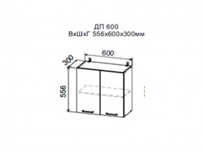 Шкаф верхний ДП600мм с 2-мя дверками в Бакале - bakal.mebel74.com | фото