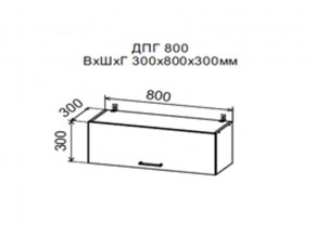 Шкаф верхний ДПГ800 горизонтальный в Бакале - bakal.mebel74.com | фото