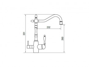 Смеситель Classic LM2193 Bronze в Бакале - bakal.mebel74.com | фото 2