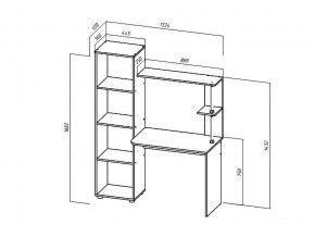 Стол компьютерный Юниор 1 венге/анкор светлый в Бакале - bakal.mebel74.com | фото 2