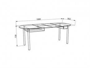 Стол обеденный Квартет дуб сонома в Бакале - bakal.mebel74.com | фото 3