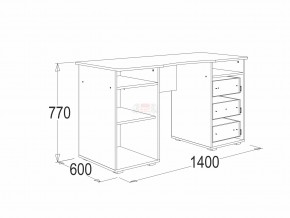 Стол письменный 3 Омега 16 в Бакале - bakal.mebel74.com | фото 2