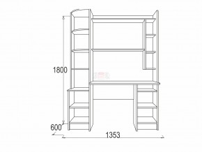 Стол письменный Омега 1 млечный дуб в Бакале - bakal.mebel74.com | фото 3