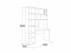 Стол письменный с надстройкой Омега 16 в Бакале - bakal.mebel74.com | фото 2