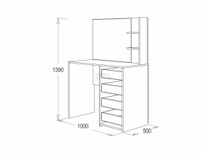 Стол туалетный Фант в Бакале - bakal.mebel74.com | фото 2