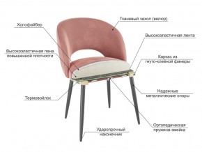 Стул Моли пломбир велюр-черный в Бакале - bakal.mebel74.com | фото 3