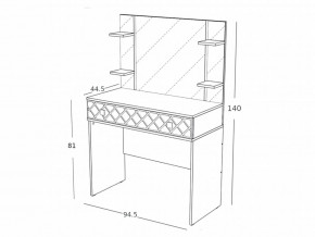 Трюмо Николь венге-лиственница светлая в Бакале - bakal.mebel74.com | фото 2