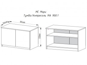 Тумба-антресоль Мори МА900.1 графит в Бакале - bakal.mebel74.com | фото 2