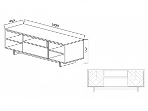 Тумба для ТВА Moderno-1400 Ф2 в Бакале - bakal.mebel74.com | фото 4