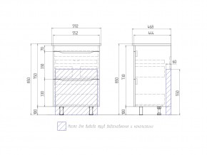 Тумба Grani 600-0-2 Элина белый в Бакале - bakal.mebel74.com | фото 2