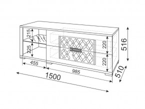 Тумба под ТВ Модуль 03 Тиффани в Бакале - bakal.mebel74.com | фото 2