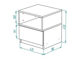 Тумба прикроватная Грация в Бакале - bakal.mebel74.com | фото 2