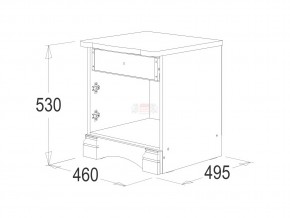 Тумба прикроватная Ольга 1н в Бакале - bakal.mebel74.com | фото 2