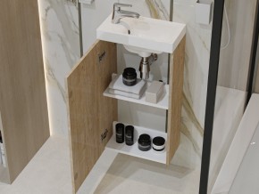Тумба с раковиной Estea 40 подвесная дуб санремо в Бакале - bakal.mebel74.com | фото 2