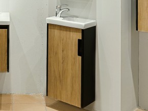 Тумба с раковиной Klaufs 40.1D подвесная черный/дерево в Бакале - bakal.mebel74.com | фото