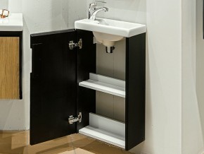 Тумба с раковиной Klaufs 40.1D подвесная черный/дерево в Бакале - bakal.mebel74.com | фото 2