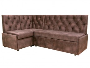 Угловой диван Призма со стяжкми коричневый со спальным местом в Бакале - bakal.mebel74.com | фото 1